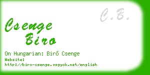 csenge biro business card